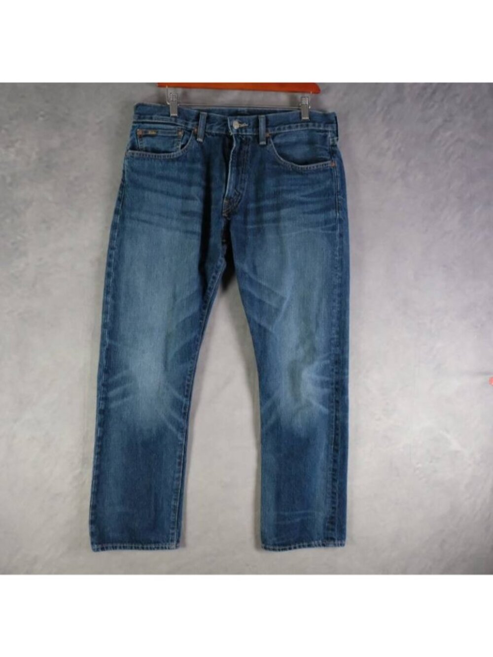 Polo Ralph Lauren Jeans Mens 32x30 Blue Hampton Relaxed Straight Fit Denim